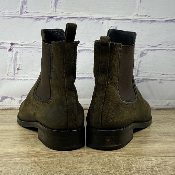 Thursday Boot Company Duchess Dark Olive Suede Chelsea Boots Women's Size 10 - Picture 4 of 8